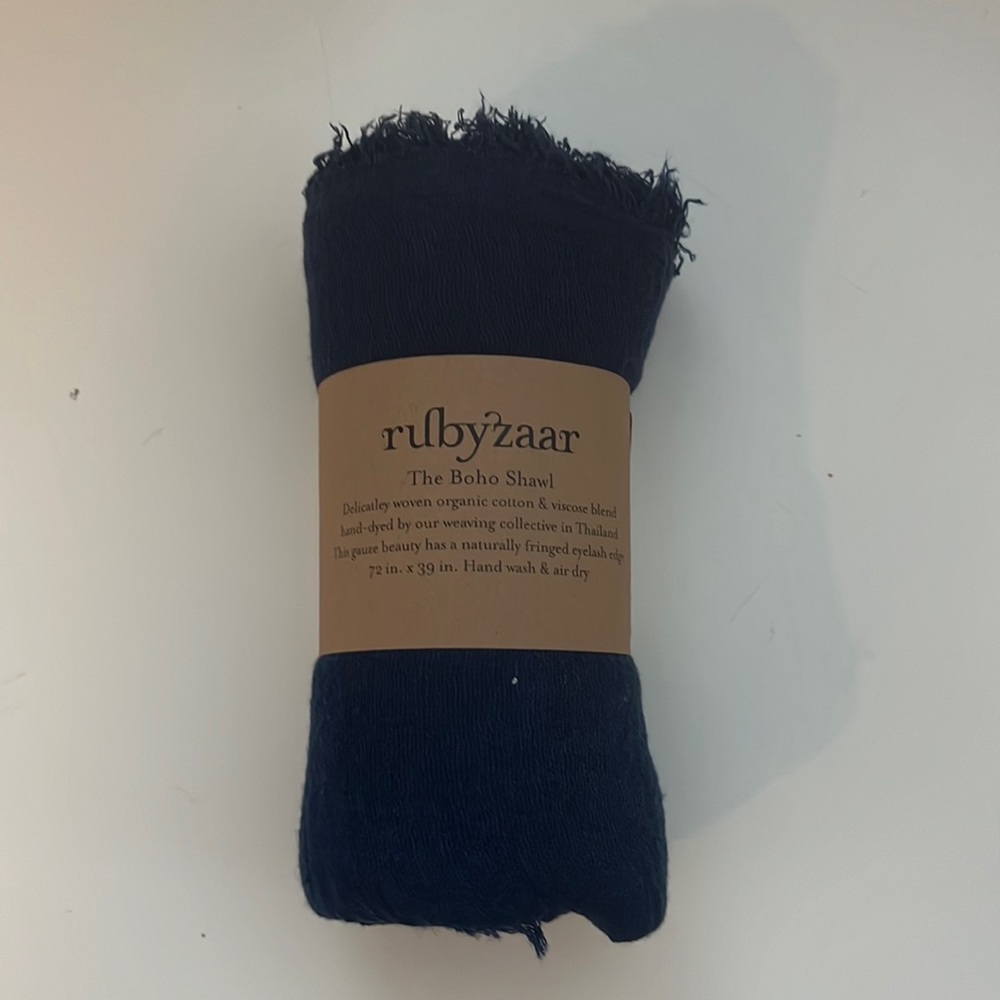 Beautiful Navy Boho Shawl